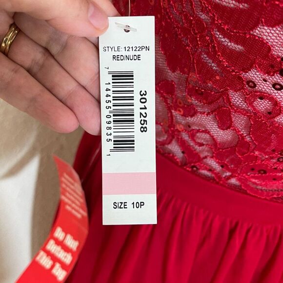 Night Way Collections Red Lace Maxi Dress - Picture 8 of 13